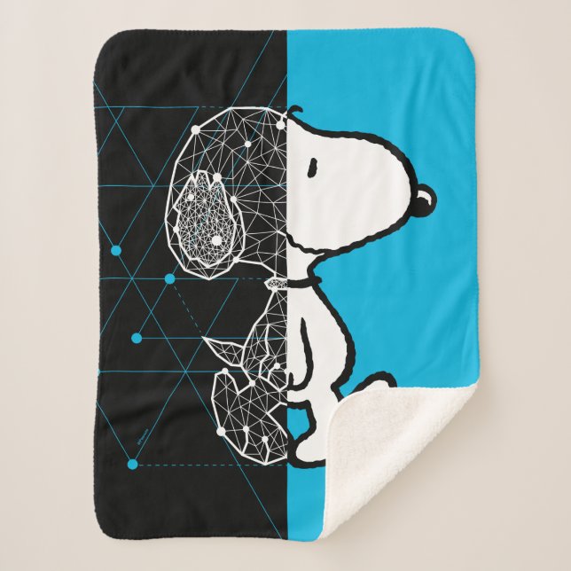 Peanuts | Snoopy Geometric Design Sherpa Blanket (Front)