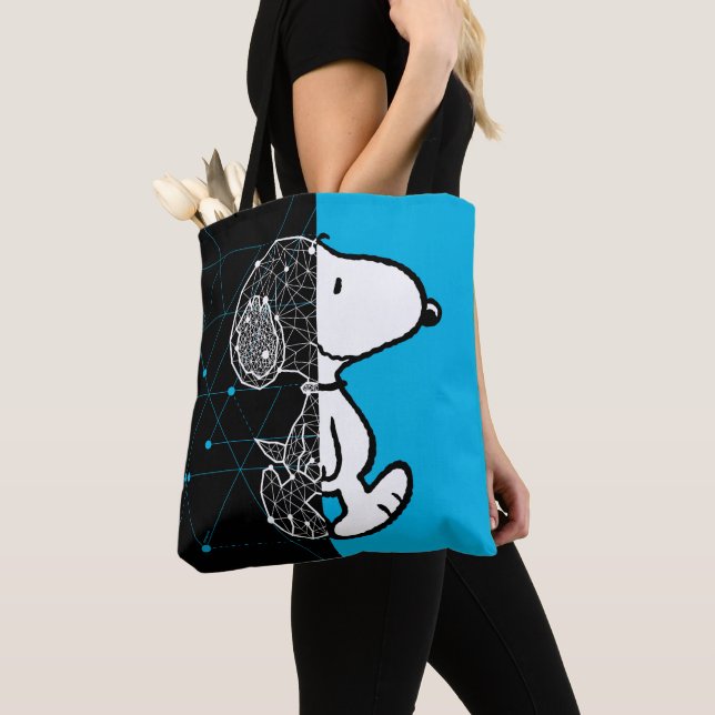 Peanuts | Snoopy Geometric Design Tote Bag (Close Up)