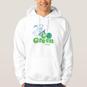 Peanuts   Snoopy Go Green Skate Board Hoodie