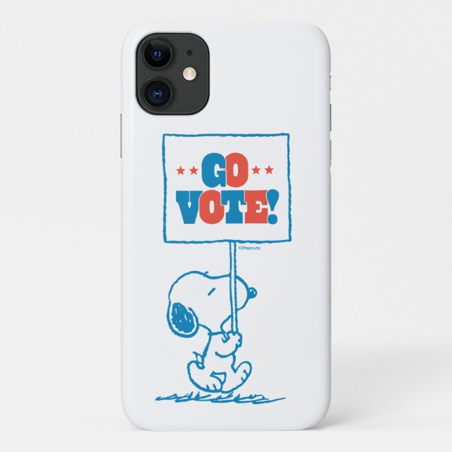 Peanuts | Snoopy - Go Vote Sign Case-Mate iPhone Case (Back)