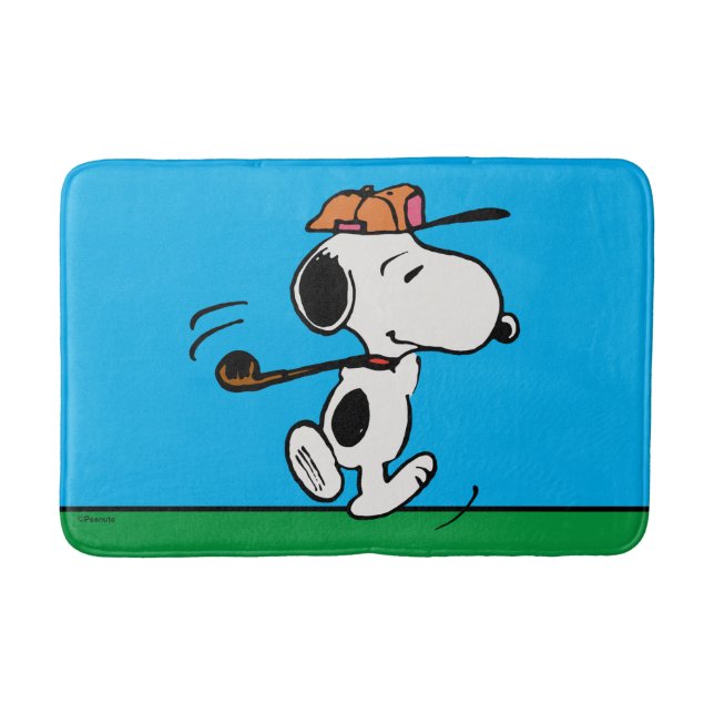 Peanuts | Snoopy Golf Swing Bath Mat (Front)