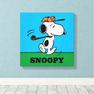 Peanuts Snoopy Golf Swing Canvas Print