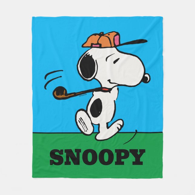Peanuts | Snoopy Golf Swing Fleece Blanket (Front)