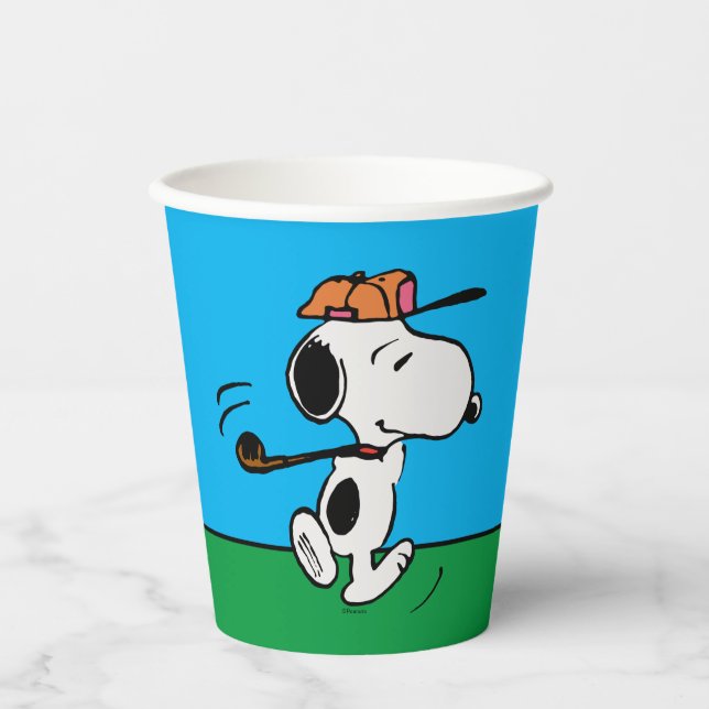 Peanuts | Snoopy Golf Swing Paper Cups (Front)