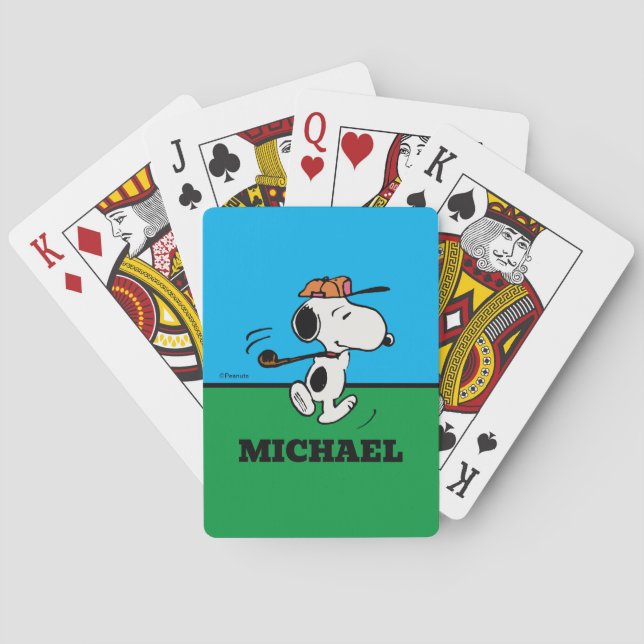 Peanuts | Snoopy Golf Swing Playing Cards (Back)