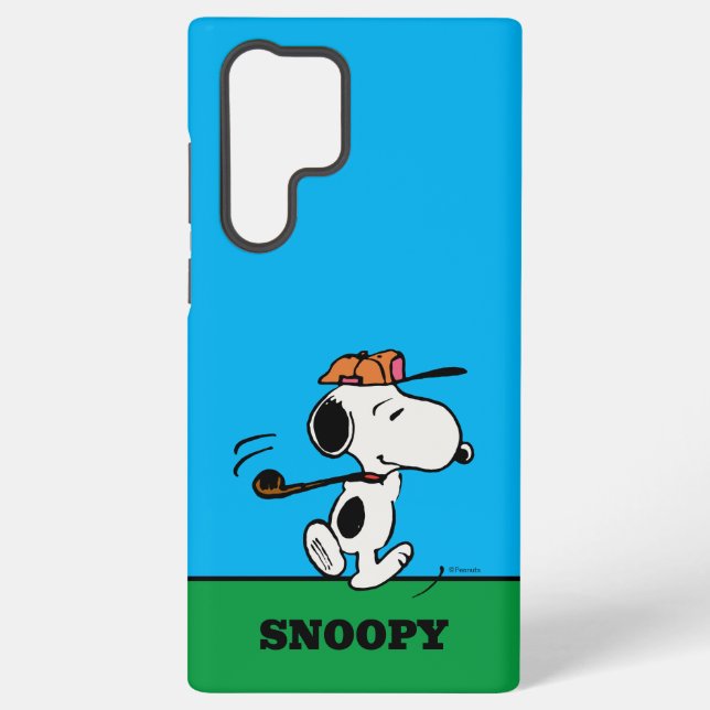 Peanuts | Snoopy Golf Swing Samsung Galaxy S22 Ultra Case (Back)