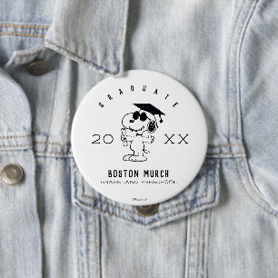 Peanuts   Snoopy Graduate 10 Cm Round Badge