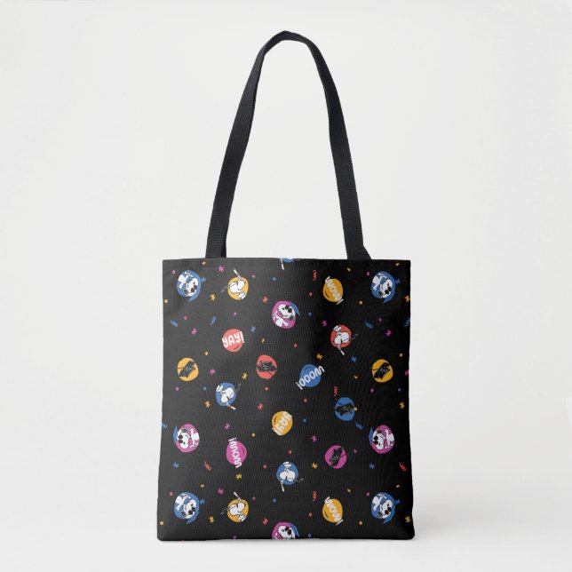 Peanuts Snoopy Graduation Celebration Pattern Tote Bag (Front)