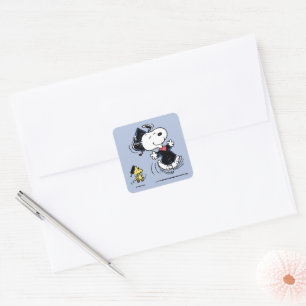 Peanuts   Snoopy Graduation  Square Sticker