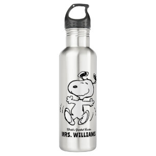 Peanuts   Snoopy Greatest Teacher Personalised 710 Ml Water Bottle