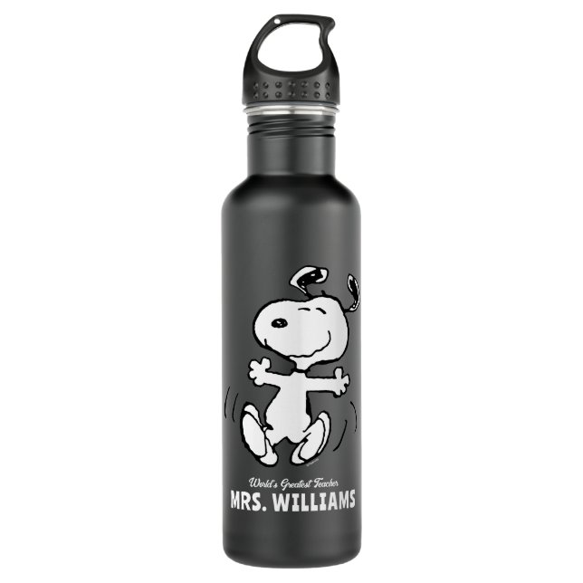 Peanuts | Snoopy Greatest Teacher Personalised 710 Ml Water Bottle (Front)