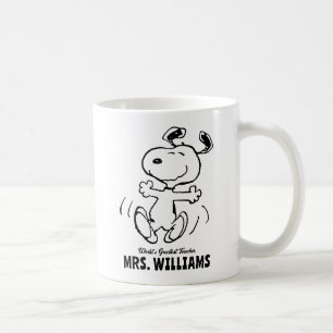 Peanuts   Snoopy Greatest Teacher Personalised Coffee Mug