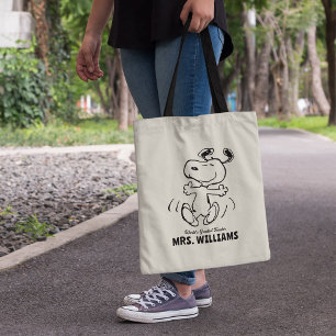 Peanuts Snoopy Greatest Teacher Personalised Tote Bag