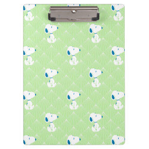 Peanuts   Snoopy Green Deco Dreams Pattern Clipboard