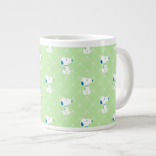 Peanuts   Snoopy Green Deco Dreams Pattern Large Coffee Mug