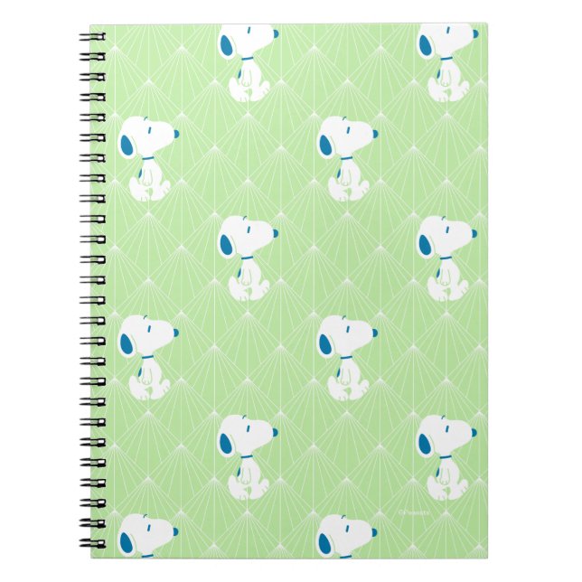 Peanuts | Snoopy Green Deco Dreams Pattern Notebook (Front)