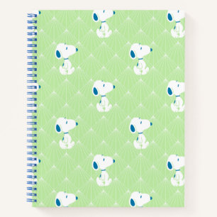 Peanuts   Snoopy Green Deco Dreams Pattern Notebook