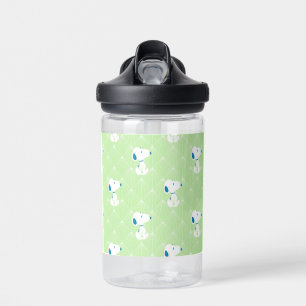 Peanuts Snoopy Green Deco Dreams Pattern Water Bottle