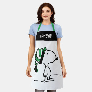 Peanuts   Snoopy Green Snow Cap Apron