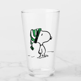 Peanuts   Snoopy Green Snow Cap Glass