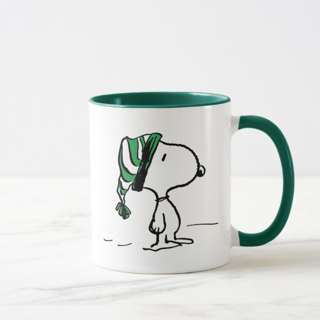 Peanuts | Snoopy Green Snow Cap Mug (Right)