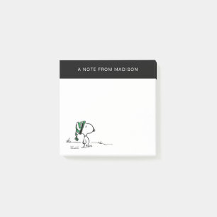 Peanuts   Snoopy Green Snow Cap Post-it Notes