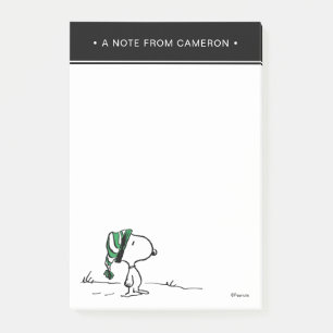 Peanuts   Snoopy Green Snow Cap Post-it Notes
