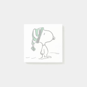 Peanuts   Snoopy Green Snow Cap Post-it Notes