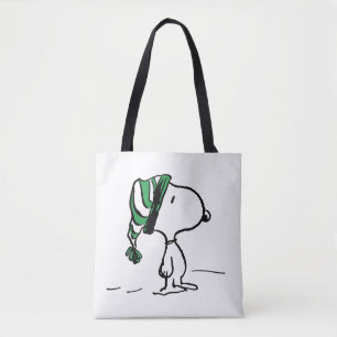 Peanuts Snoopy Green Snow Cap Tote Bag