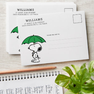 Peanuts   Snoopy Green Umbrella Envelope