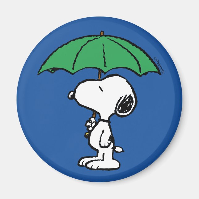 Peanuts | Snoopy Green Umbrella Magnet (Front)