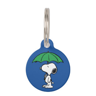 Peanuts Snoopy Green Umbrella Pet Tag
