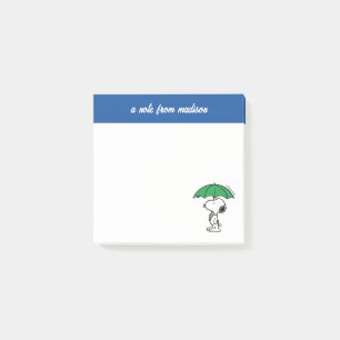 Peanuts   Snoopy Green Umbrella Post-it Notes