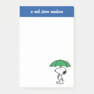 Peanuts   Snoopy Green Umbrella Post-it Notes