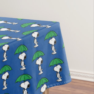 Peanuts   Snoopy Green Umbrella Tablecloth
