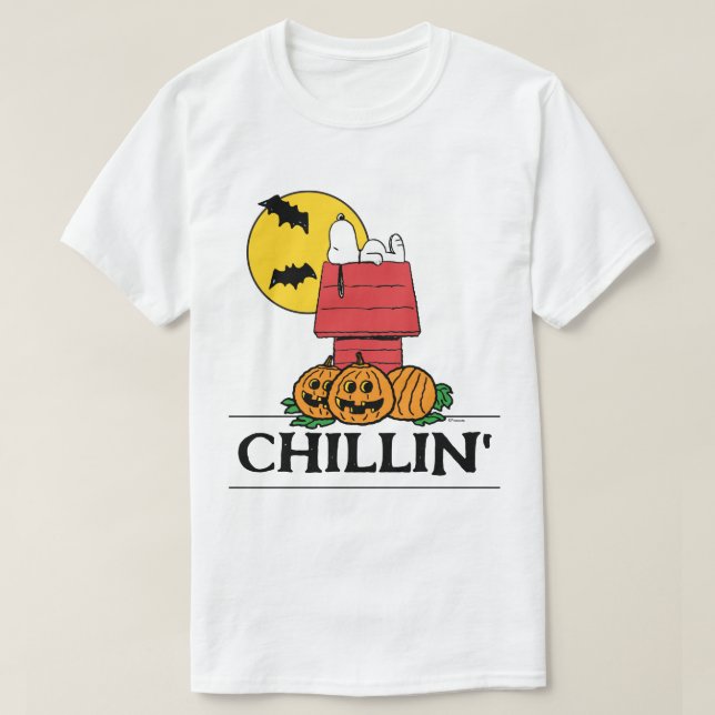 Peanuts | Snoopy Halloween Doghouse T-Shirt (Design Front)