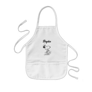 Peanuts   Snoopy Happy Dance   Add Your Name Kids Apron