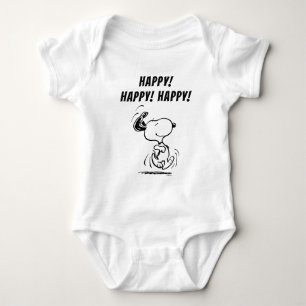 Peanuts   Snoopy Happy Dance Baby Bodysuit