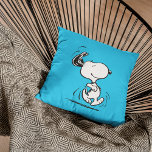 Peanuts | Snoopy Happy Dance Cushion<br><div class="desc">Snoopy is the loveable pet beagle of Charlie Brown in the comic strip Peanuts by Charles M. Schulz. Check out this cute Peanuts design featuring this loveable dog.</div>
