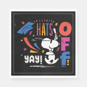 Peanuts Snoopy Hats Off To You Graduation Congrats Napkin