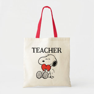 Peanuts Snoopy Heart Hug Teacher Tote Bag