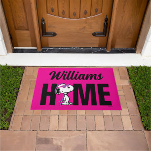 Peanuts   Snoopy Heart   Personalised Doormat