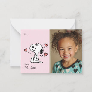Peanuts Snoopy Heart Photo Valentine Card