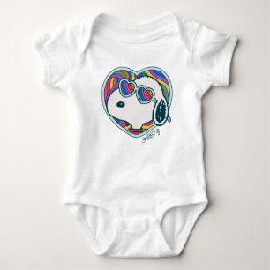 Peanuts   Snoopy Heart Rainbow Baby Bodysuit