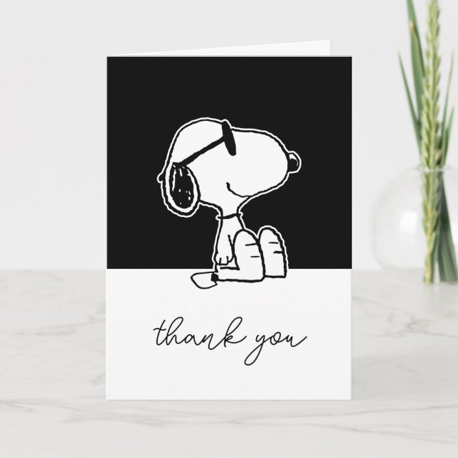 Peanuts | Snoopy Heart Sunglasses Thank You Card (Front)