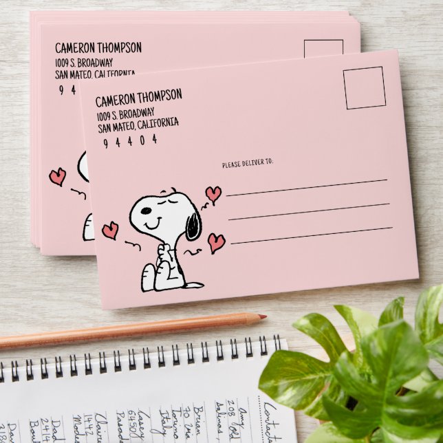 Peanuts | Snoopy Hearts Envelope (Stacked)