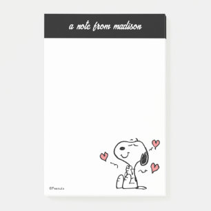 Peanuts   Snoopy Hearts Post-it Notes