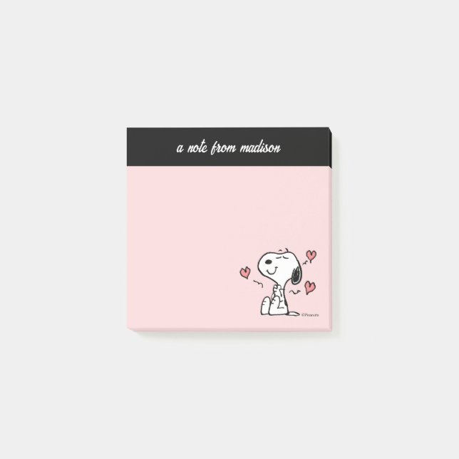 Peanuts | Snoopy Hearts Post-it Notes (Front)
