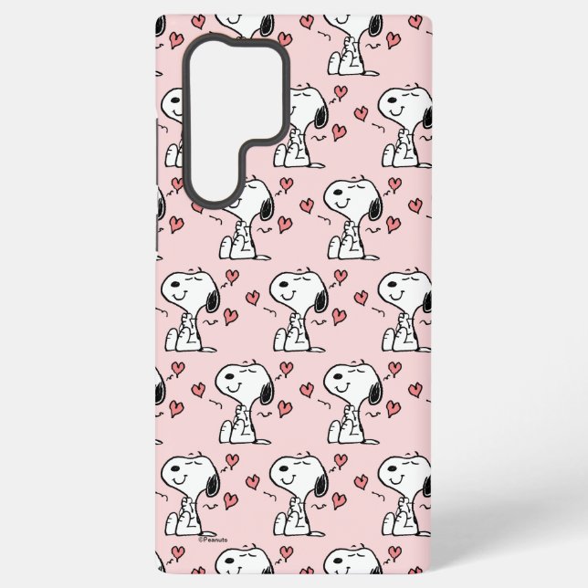 Peanuts | Snoopy Hearts Samsung Galaxy S22 Ultra Case (Back)