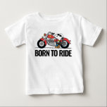 Peanuts | Snoopy & His Motorcycle Baby T-Shirt<br><div class="desc">Check out this fun Charles Schulz Peanuts design featuring Snoopy.</div>